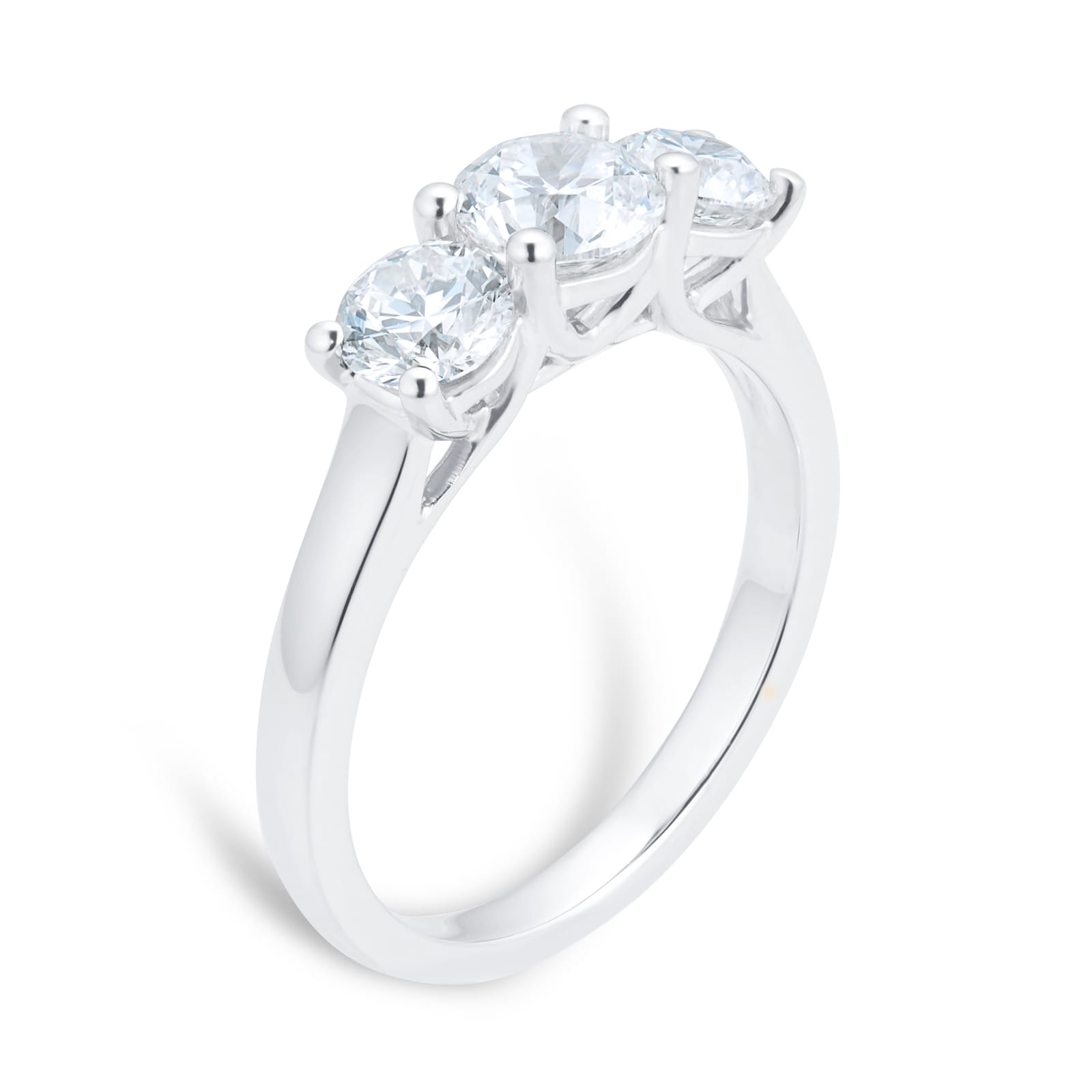Mappin & Webb Platinum 1.50cttw Three Stone Diamond Ring - Ring Size Q Mappin & Webb Platinum 1.50cttw Three Stone Diamond Ring - Ring Size Q