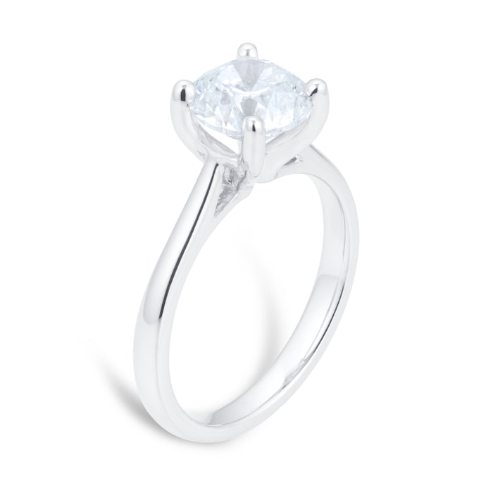 Goldsmiths Platinum 2.00ct Round Solitaire Engagement Ring