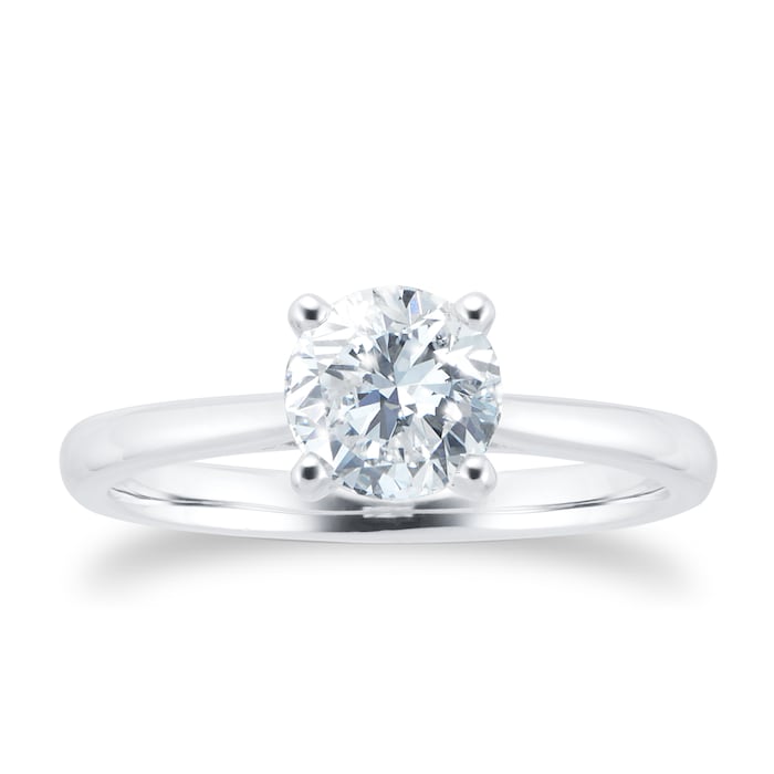 Goldsmiths Platinum 1.00ct Round Solitaire Engagement Ring