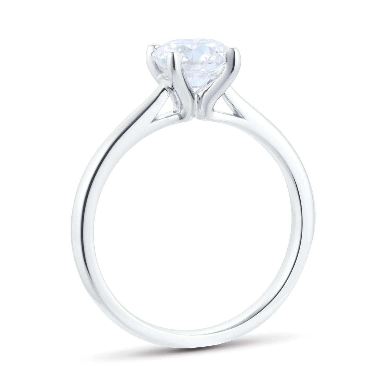 Goldsmiths Platinum 1.00ct Round Solitaire Engagement Ring RX5586 ...