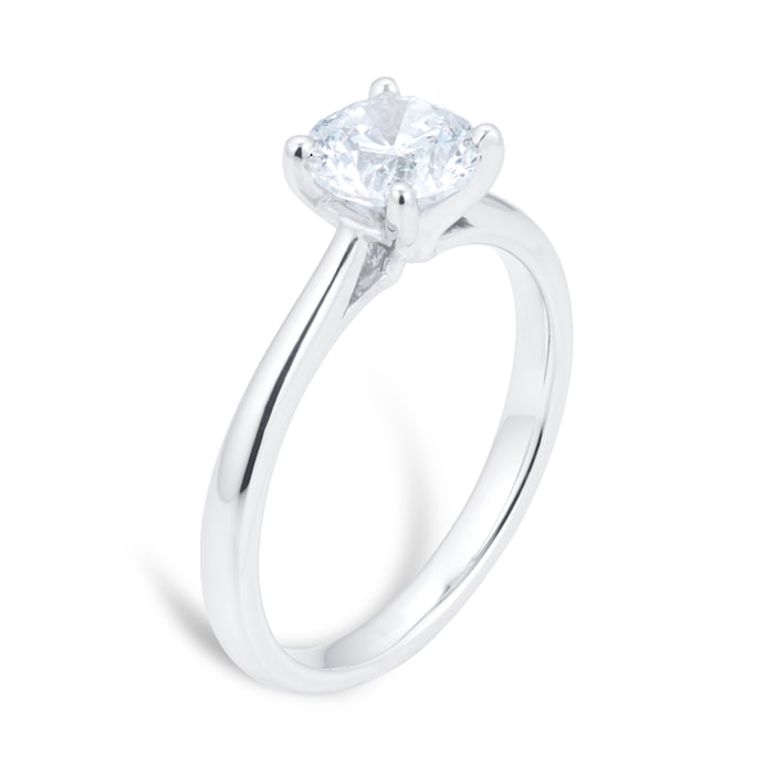 Goldsmiths Platinum 1.00ct Round Solitaire Engagement Ring