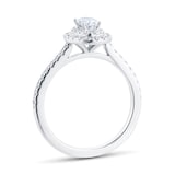 Goldsmiths 18ct White Gold 0.75cttw Double Halo Engagement Ring