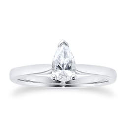 06019314 - Platinum 0.50ct Diamond Pear Cut Solitaire Engagement Ring