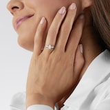 Goldsmiths Platinum 0.50ct Diamond Pear Cut Solitaire Engagement Ring