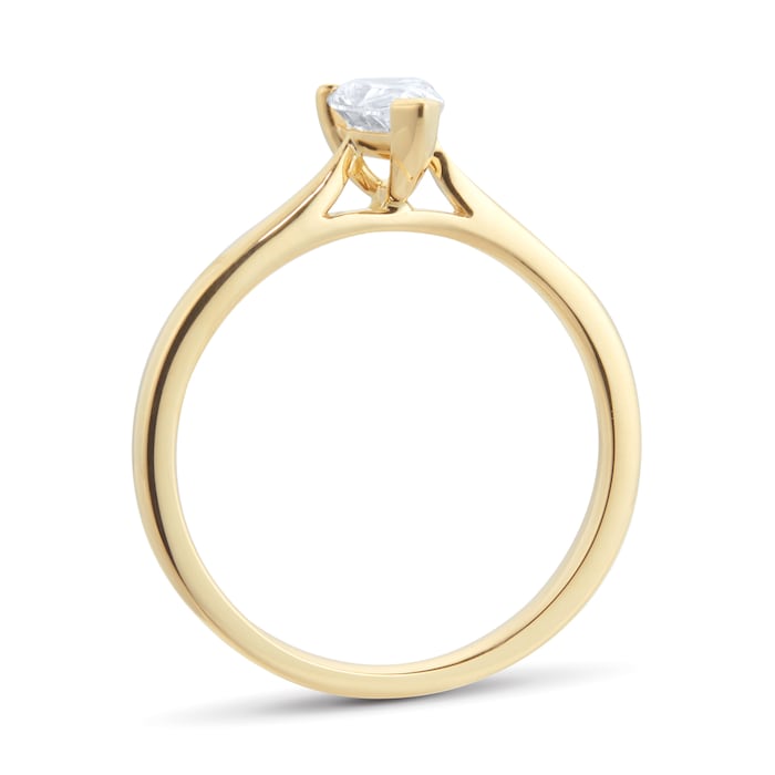 Goldsmiths 18ct Yellow Gold 0.50ct Pear Cut Solitaire Engagement Ring