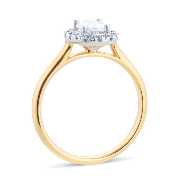 Goldsmiths 18ct Yellow & White Gold 1.00ct Oval Cut Engagement Ring