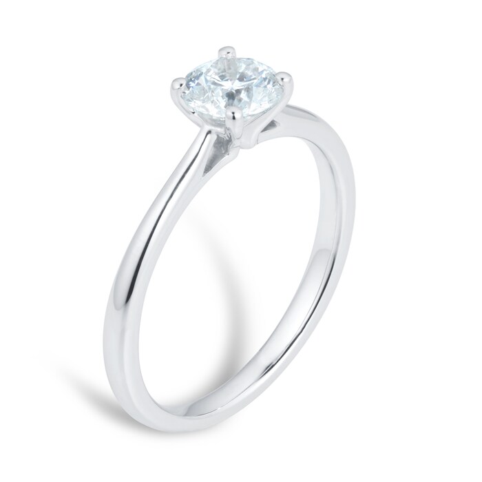 Goldsmiths Platinum 0.70ct Round Solitaire Engagement Ring - Ring Size Q