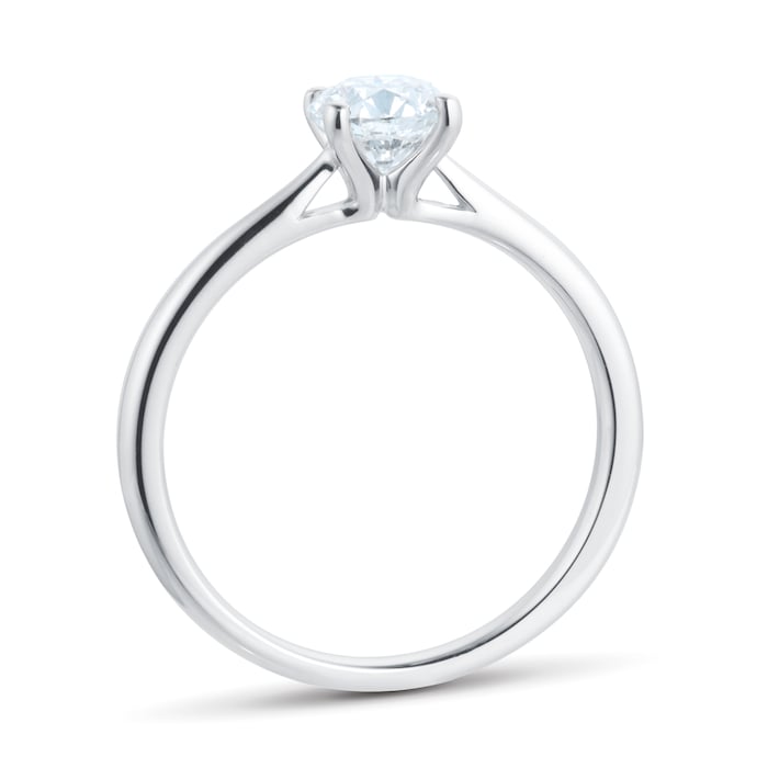 Goldsmiths Platinum 0.70ct Round Solitaire Engagement Ring - Ring Size Q