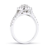 Goldsmiths 18ct White Gold 0.79cttw Diamond Cluster Ring