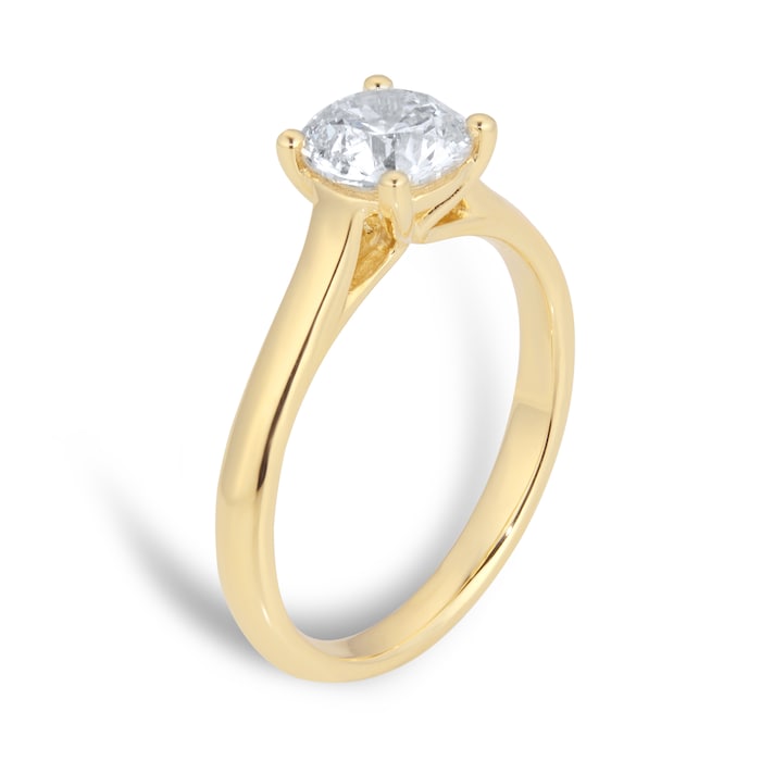 Goldsmiths 9ct Yellow Gold 1ct Diamond Solitaire Engagement Ring