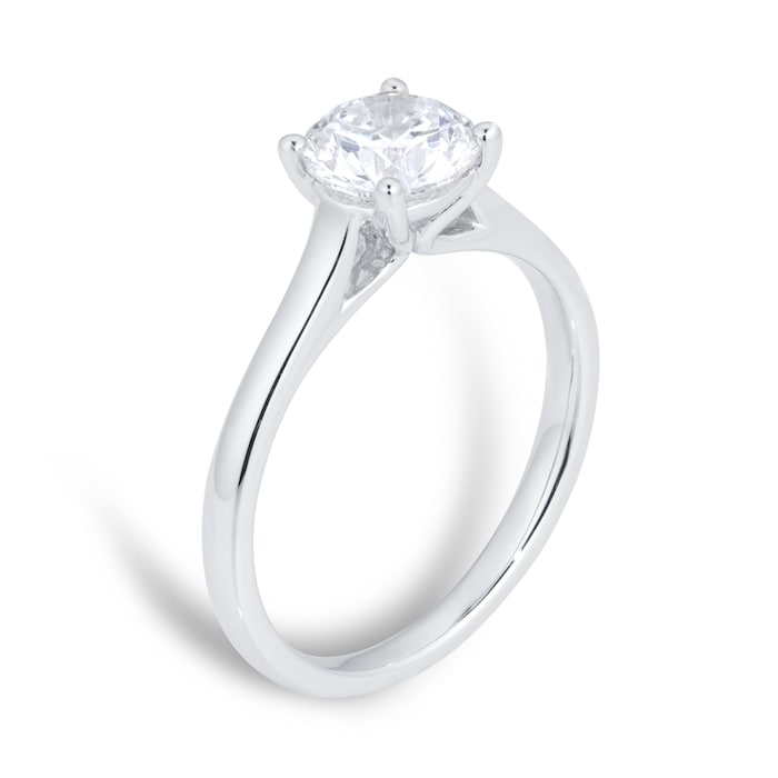 Goldsmiths 9ct White Gold 1ct Diamond Solitaire Engagement Ring