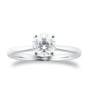 Goldsmiths Platinum 0.80ct Diamond Round Solitaire Engagament Ring