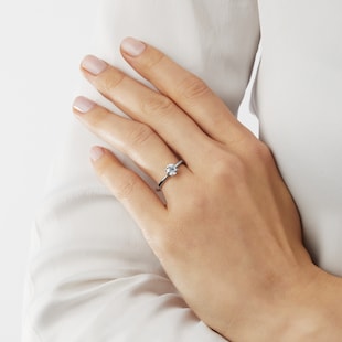 Goldsmiths Platinum 0.80ct Diamond Round Solitaire Engagament Ring