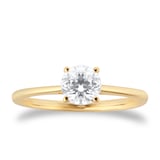 Goldsmiths 18ct Yellow Gold 0.70ct Round Solitaire Engagement Ring