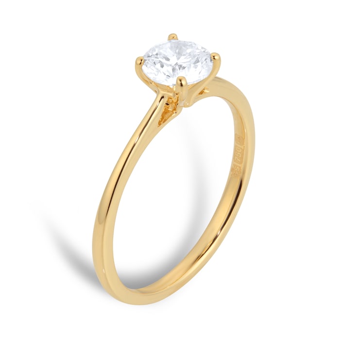Goldsmiths 18ct Yellow Gold 0.70ct Round Solitaire Engagement Ring