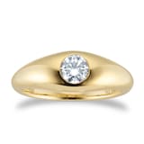 Goldsmiths 18ct Yellow Gold 0.50ct Diamond GIA Round Engagement Ring