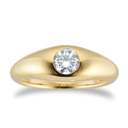 06019496 - 18ct Yellow Gold 0.50ct Diamond GIA Round Engagement Ring