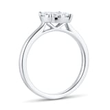 Goldsmiths 18ct White Gold 0.50ct Diamond Amore Cluster Ring