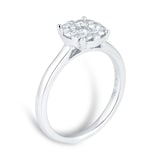 Goldsmiths 18ct White Gold 0.50ct Diamond Amore Cluster Ring