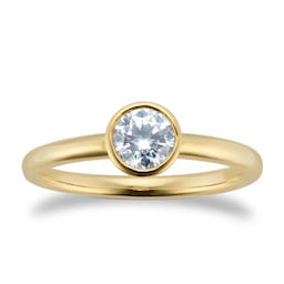06019498 - 18ct Yellow Gold 0.50ct GIA Diamond Bezel Solitaire Engagement Ring