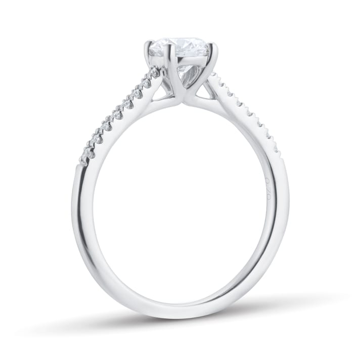 Goldsmiths Platinum 0.70ct Diamond GIA Round Solitaire Engagement Ring