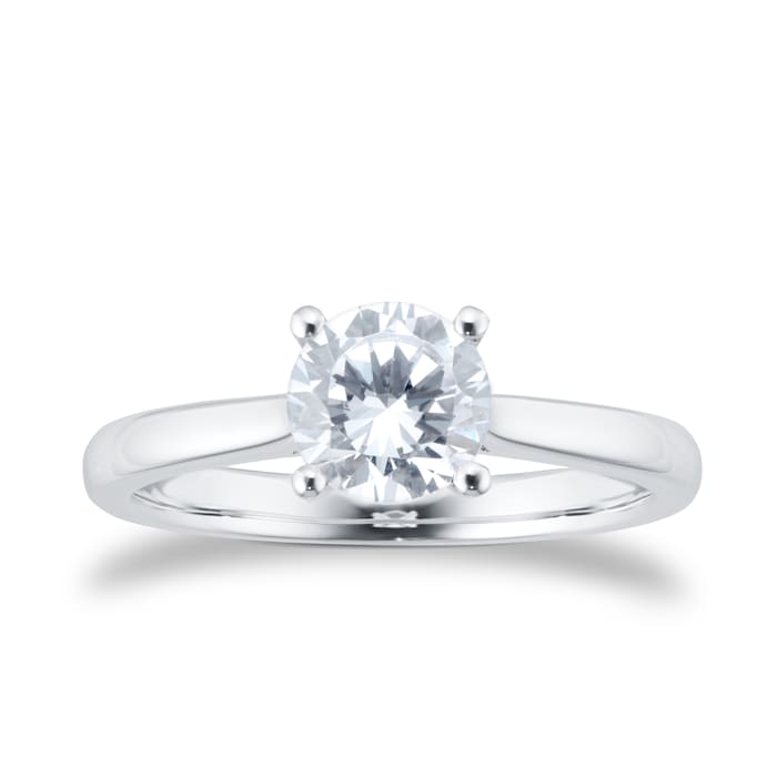 Goldsmiths Platinum 1.00ct Solitaire Diamond Engagment Ring