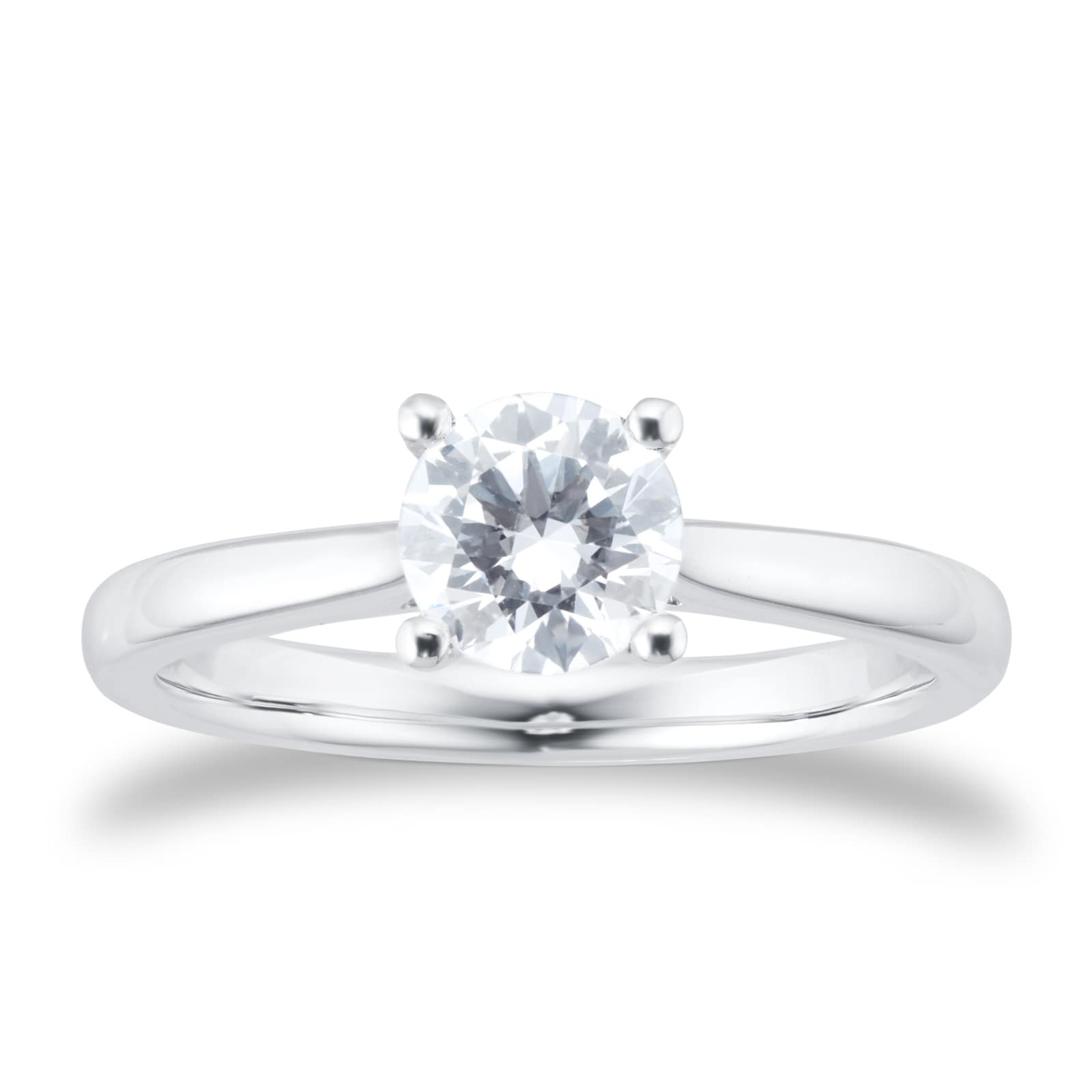 Platinum 0.70ct Solitaire Diamond Engagment Ring