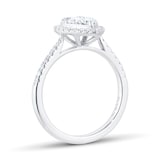 Goldsmiths 18ct White Gold 0.75ct Diamond Pear Cluster Engagement Ring