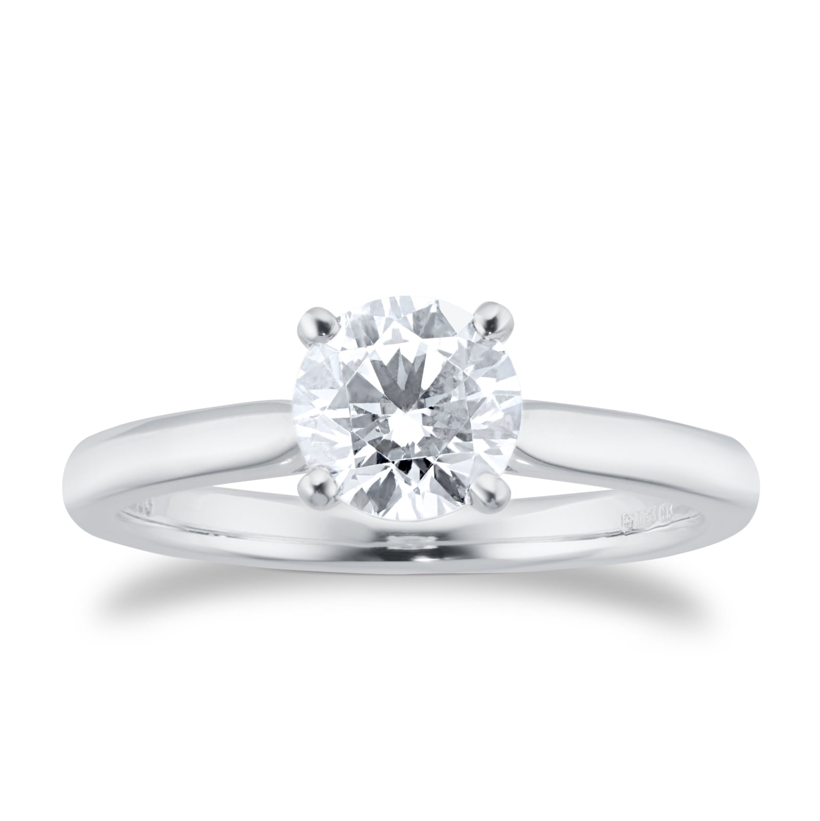 Mappin & Webb Platinum 1.00ct Diamond Round Solitaire Engagament Ring