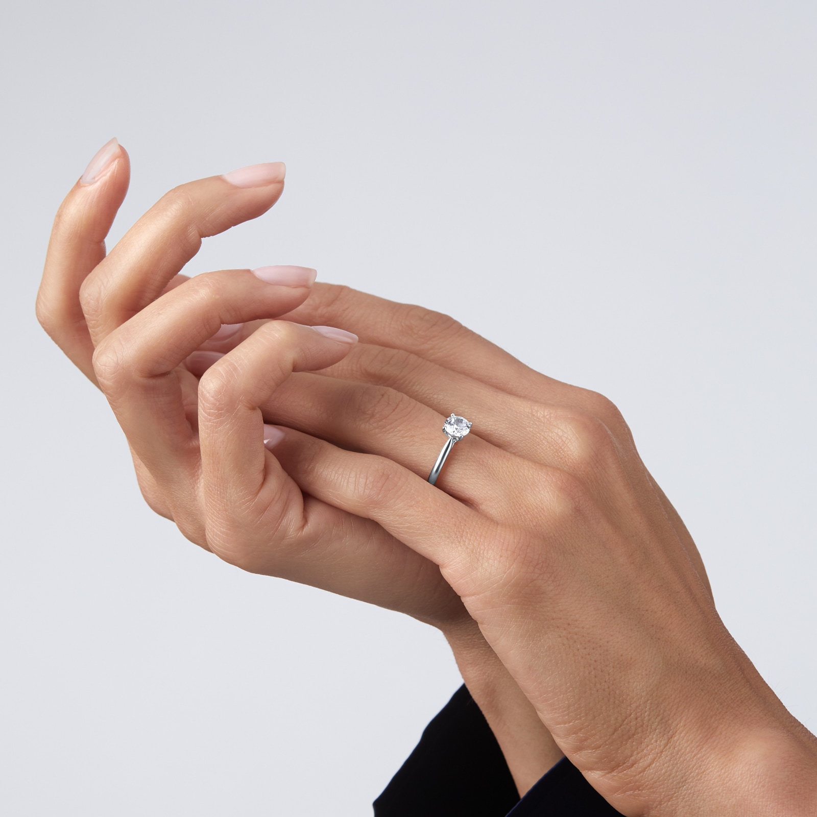 Mappin & Webb Platinum 1.00ct Diamond Round Solitaire Engagement Ring