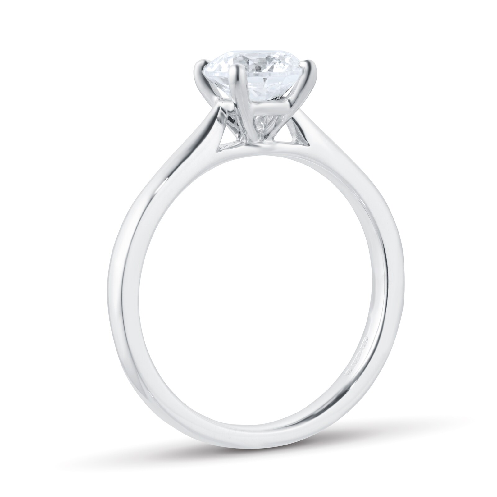 Mappin & Webb Platinum 1.00ct Diamond Round Solitaire Engagement Ring