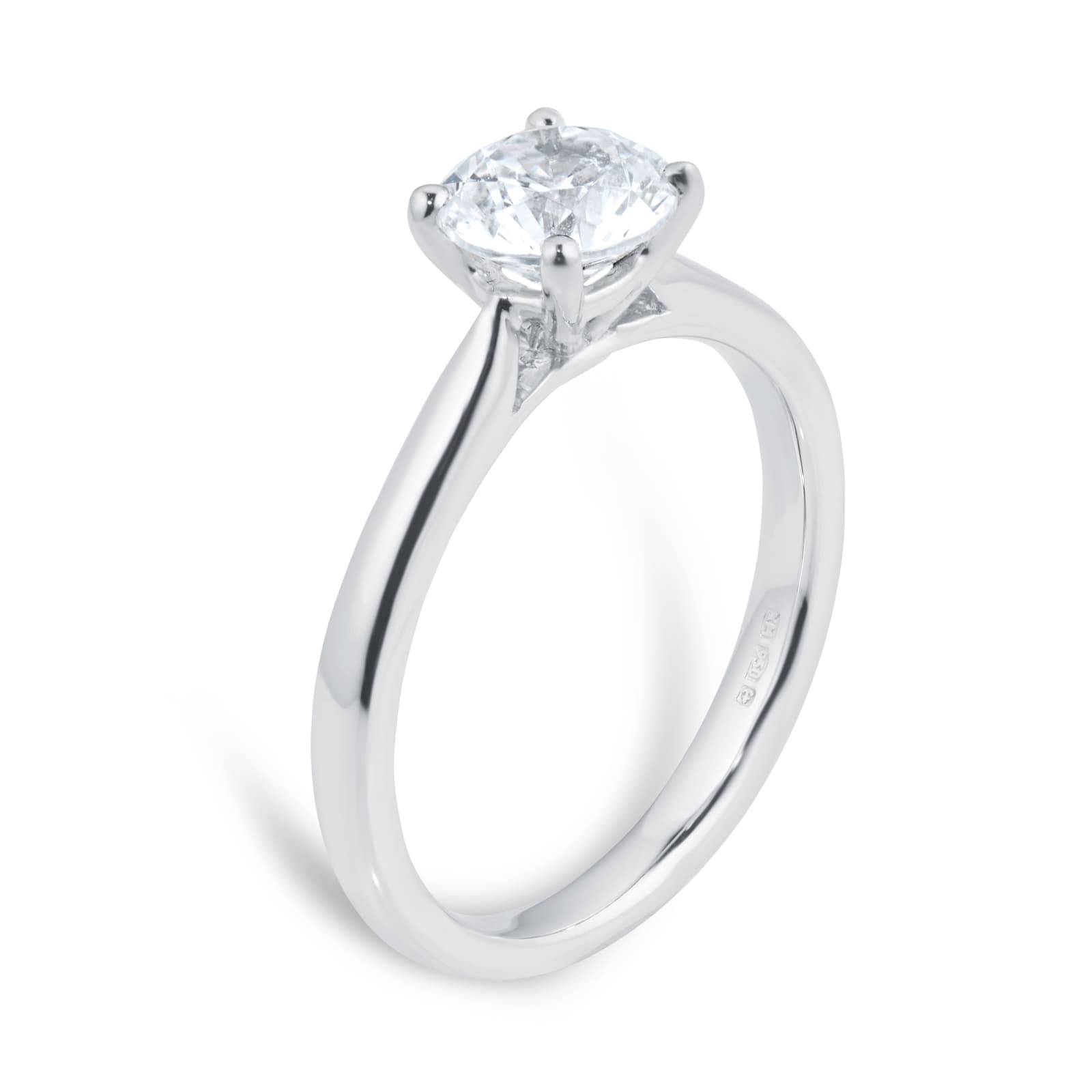 Mappin & Webb Platinum 1.00ct Diamond Round Solitaire Engagement Ring