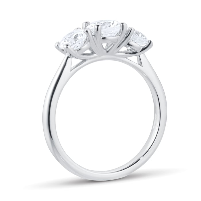 Mappin & Webb Platinum 1.50cttw Diamond Round Three Stone Engagement Ring