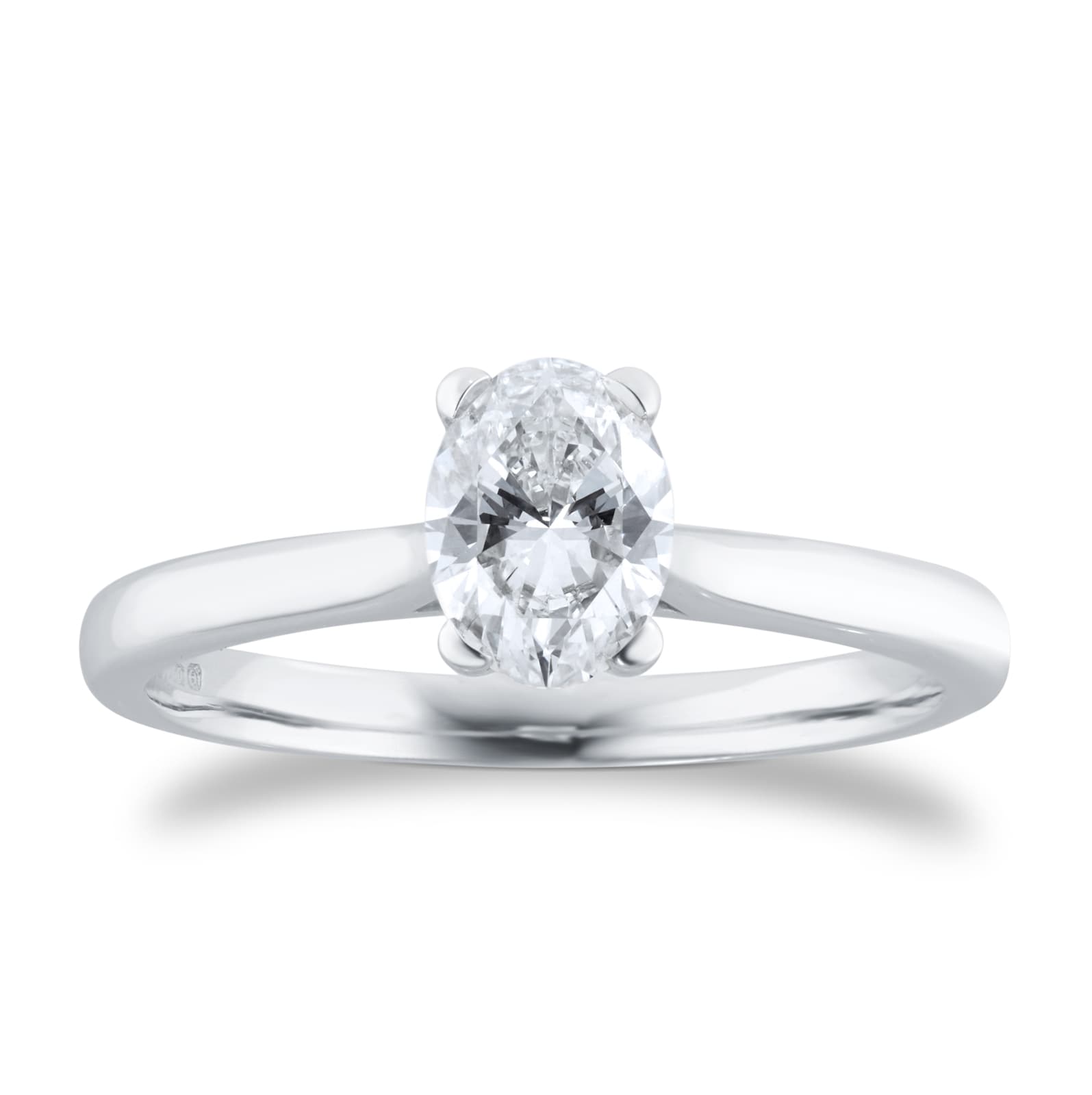 Goldsmiths Platinum 0.70ct Diamond Oval Solitaire Engagement Ring - Ring Size N Goldsmiths Platinum 0.70ct Diamond Oval Solitaire Engagement Ring - Ring Size N