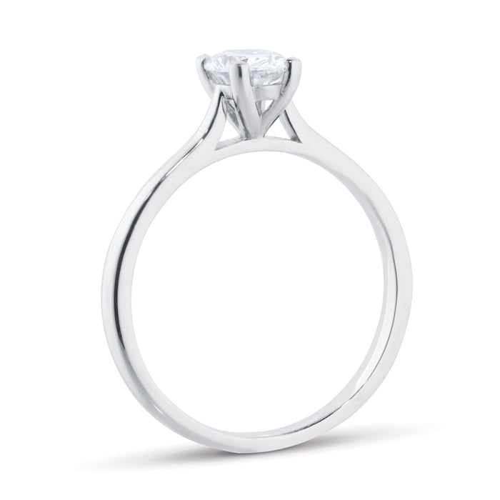 Goldsmiths Platinum 0.70ct Diamond Oval Solitaire Engagement Ring