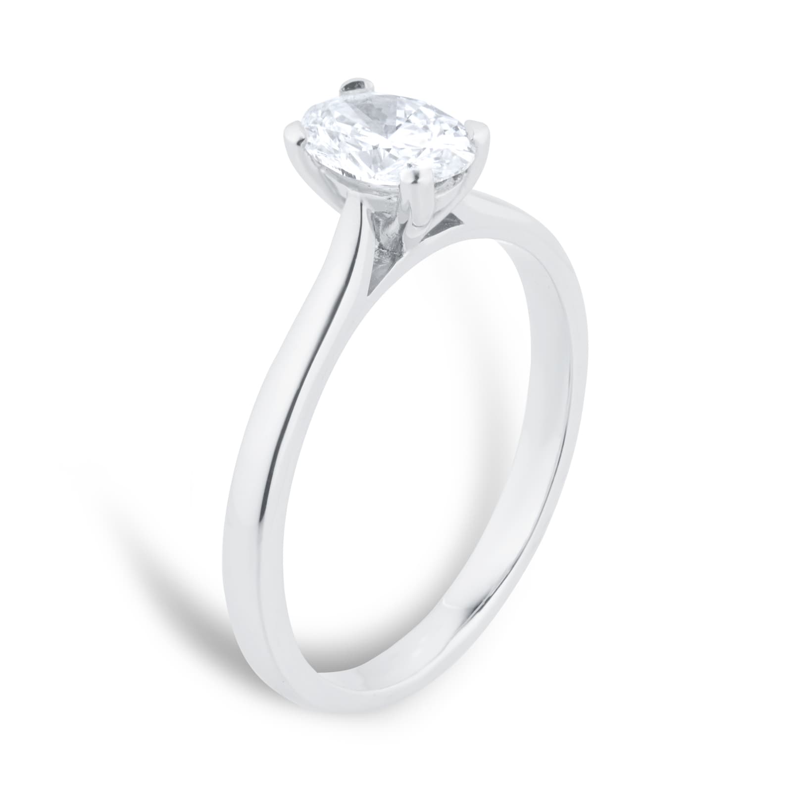 Goldsmiths Platinum 0.70ct Diamond Oval Solitaire Engagement Ring - Ring Size N Goldsmiths Platinum 0.70ct Diamond Oval Solitaire Engagement Ring - Ring Size N