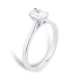 Goldsmiths Platinum 0.70ct Diamond Oval Solitaire Engagement Ring