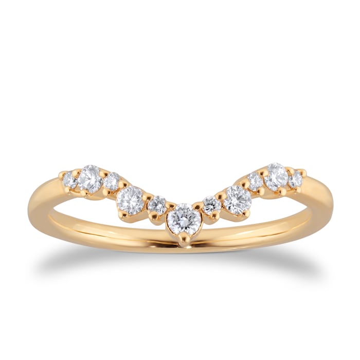 Goldsmiths 18ct Yellow Gold 0.75cttw Diamond Oval Tiara Bridal Set