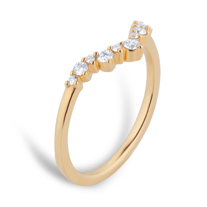 Goldsmiths 18ct Yellow Gold 0.75cttw Diamond Oval Tiara Bridal Set