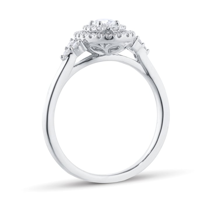 Goldsmiths Platinum 0.75cttw Diamond Oval Tiara Bridal Set