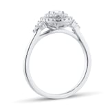 Goldsmiths Platinum 0.75cttw Diamond Oval Tiara Bridal Set