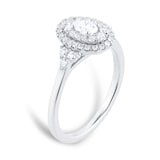 Goldsmiths Platinum 0.75cttw Diamond Oval Tiara Bridal Set