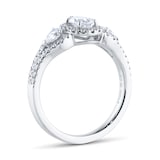 Mappin & Webb Amelia Platinum 1.08cttw Pear Cut Diamond Three Stone Ring