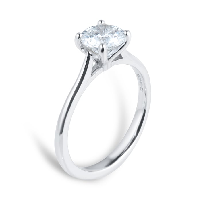 Goldsmiths Platinum 1.00ct Solitaire Diamond Engagement Ring