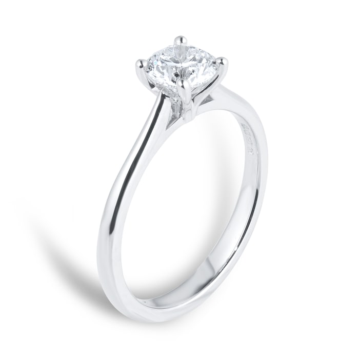 Goldsmiths Platinum 0.70ct Solitaire Diamond Engagment Ring