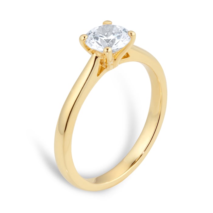 Goldsmiths 18ct Yellow Gold 0.70ct Solitaire Diamond Engagement Ring