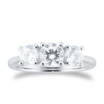 Mappin & Webb Platinum 1.50cttw Oval Three Stone Engagement Ring Mappin & Webb Platinum 1.50cttw Oval Three Stone Engagement Ring