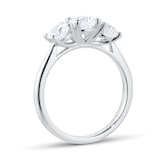 Mappin & Webb Platinum 1.50cttw Oval Three Stone Engagement Ring