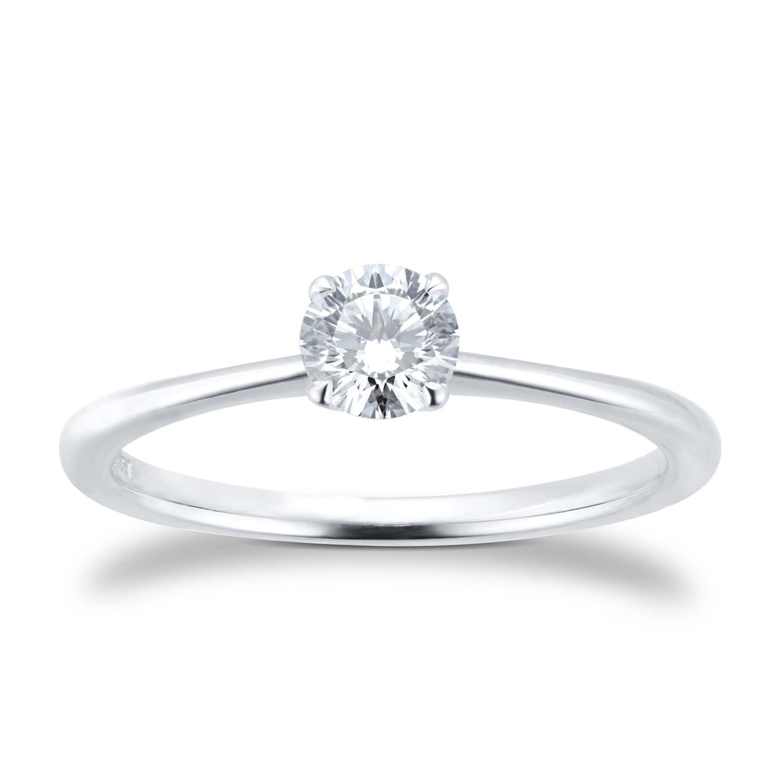 Goldsmiths Exclusive Platinum 0.40cttw Brilliant Cut Solitaire Goldsmiths Signature Diamond Engagement Ring