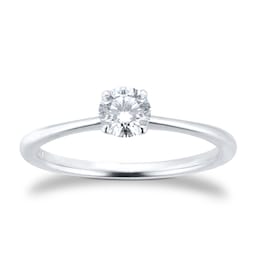 06019612 - Exclusive Platinum 0.40cttw Brilliant Cut Solitaire Goldsmiths Signature Diamond Engagement Ring